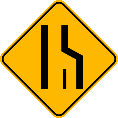 Lane Reduction Right Lane Ends